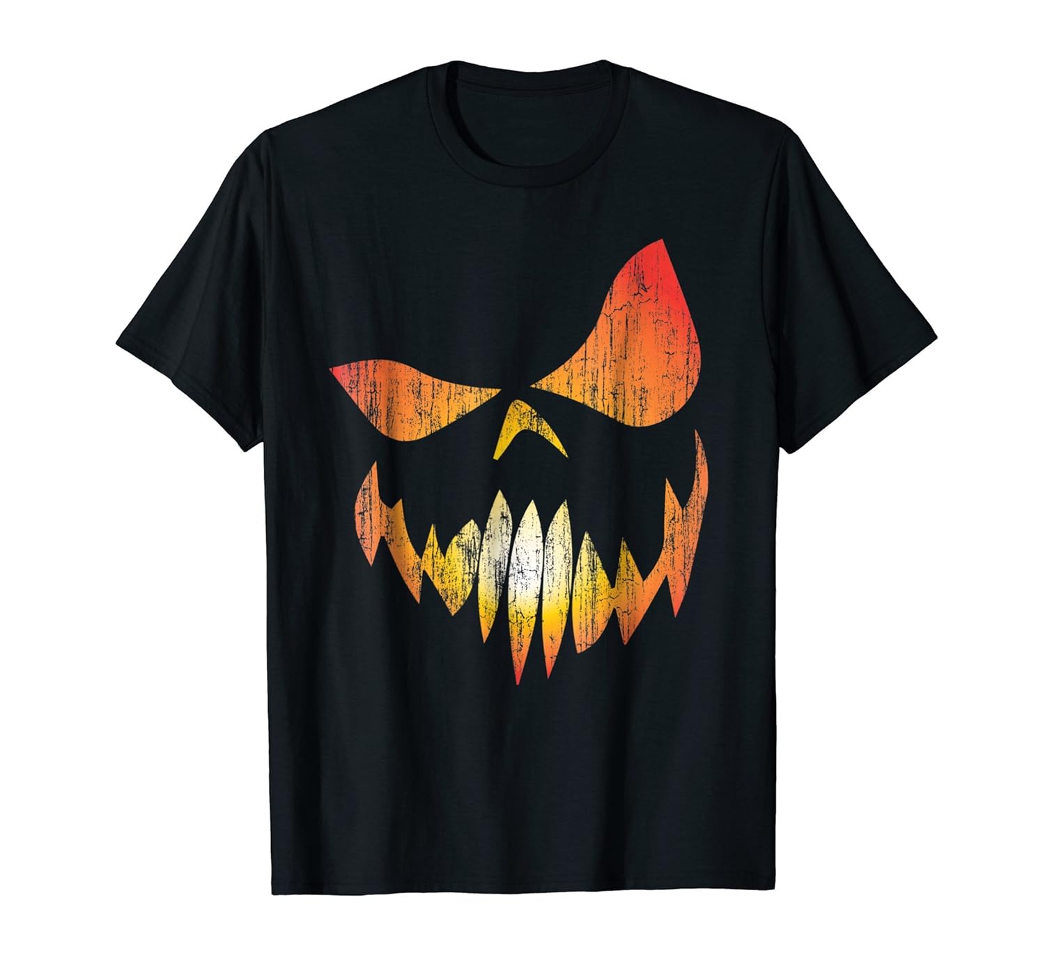 Distressed Pumpkin Jack O Lantern Halloween T Shirt-Rose