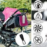 BRITECO 2pcs Black Carabiner Clips Heavy Duty Pram Stroller Hook view 4