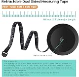 Mr.do Body Tape Measure Dual Sided 150 cm 60 in Auto Lock Retractable view 3