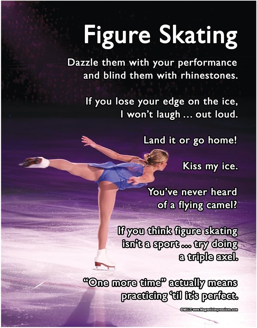 Amazon Com Posters And Prints By Magnetic Impressions Figure Skater On Ice 13 75 X 17 Vinyl Wall Decal Home Kitchen