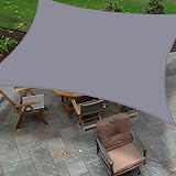 Yeahmart Sun Shade Sail Square 3.6x3.6m with Fixing Kit Grey view 6