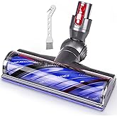 V8 V11 Anti-Tangle Replacement Head for Dy-son V8 V11 V15 V10 Cyclone Vac | Cordless Vacuum Cleaner, Upgraded 43 Anti-Tangle Vanes Quick Release Roller Brush Motorhead Attachments for Hard Floors