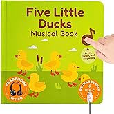 Cali's Books Five Little Ducks Nursery Rhymes Book for Toddlers - Sound Books for Toddlers 1-3, Headphone Jack, Musical Book with Sound Button and 6 Songs