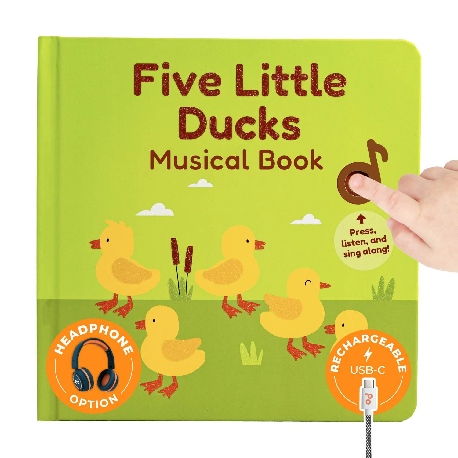 Photo 1 of ** audio does not work**
Cali's Books Five Little Ducks Nursery Rhymes Book for Toddlers - Sound Books for Toddlers 1-3, Headphone Jack, Musical Book with Sound Button and 6 Songs