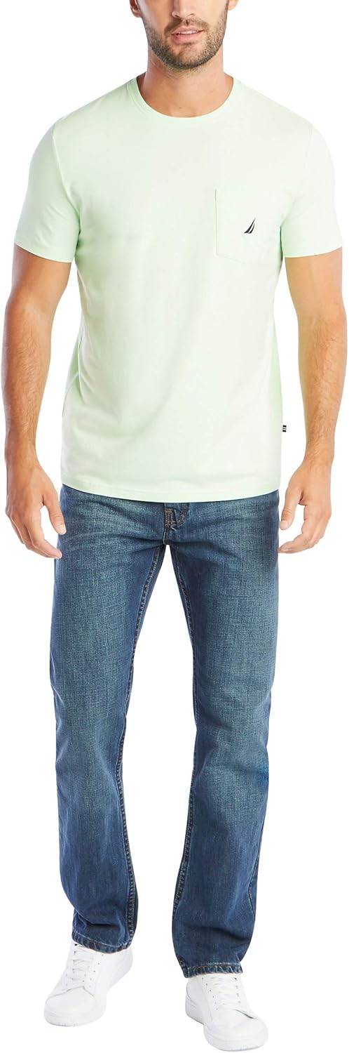 Nautica Men's Solid Crew Neck Short Sleeve Pocket T-Shirt | 