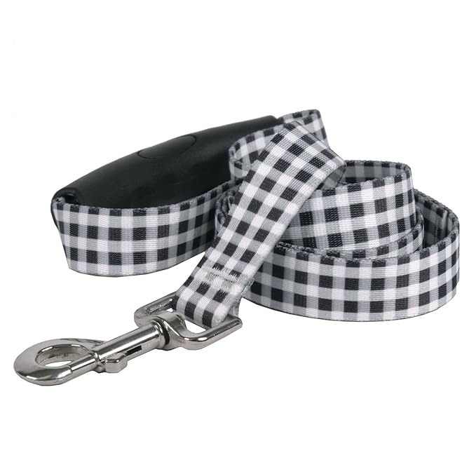 Buy Yellow Dog Design Southern Dawg Gingham Black Dog Leash With