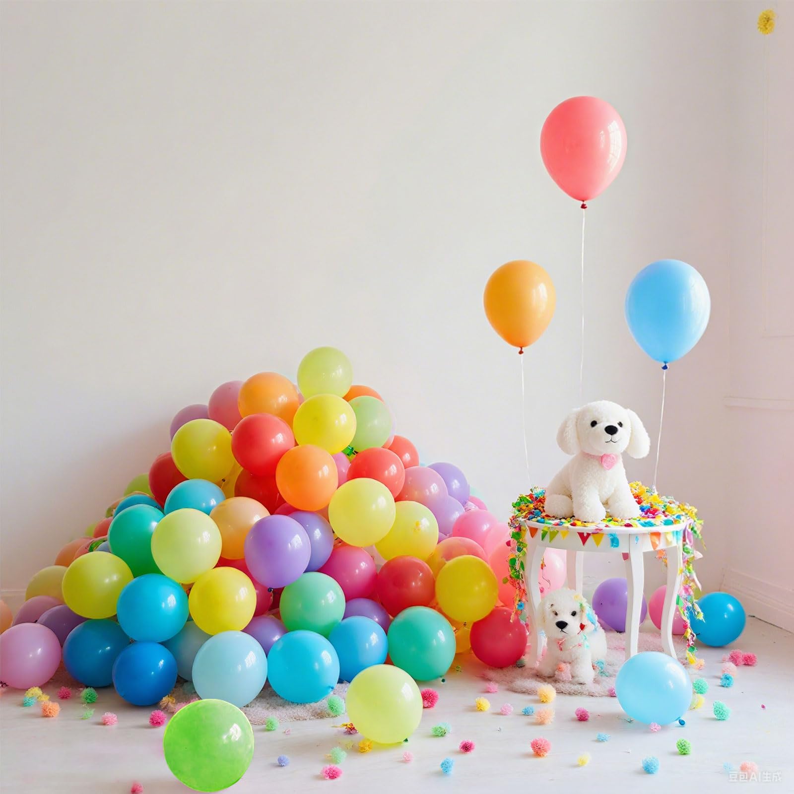 Photo 1 of 160pcs 5 Inch Balloons Assorted Colors - Small Colorful Ballons Rainbow Balloon Arch Kit for Birthday Party Kindergarten Graduation Fiesta Baby Shower Anniversary Rainbow Party