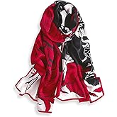 PoeticEHome 100% Mulberry Silk Long Scarf Wrap - Women's Large Oblong Sunscreen Shawl with Gift Packaging