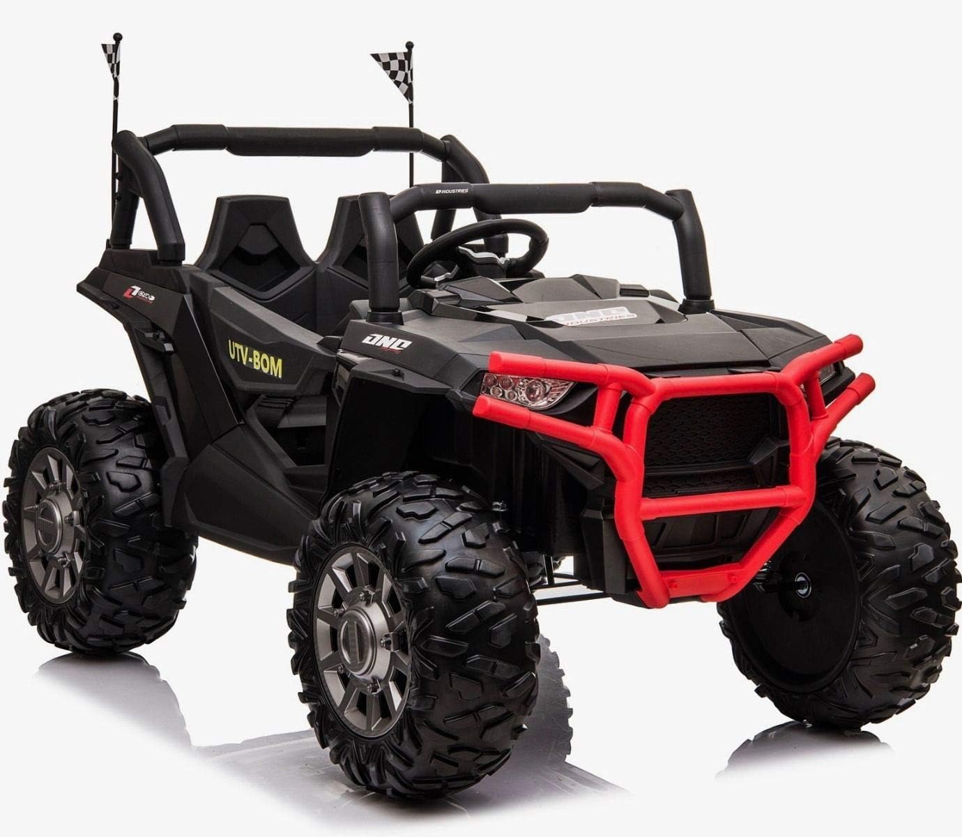 UTV MX 2000 24V* TWIN SEAT KIDS 4WD BUGGY - EVA WHEELS (Black)