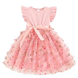 Toddler Girl Tulle Dress Summer Ruffle Sleeveless