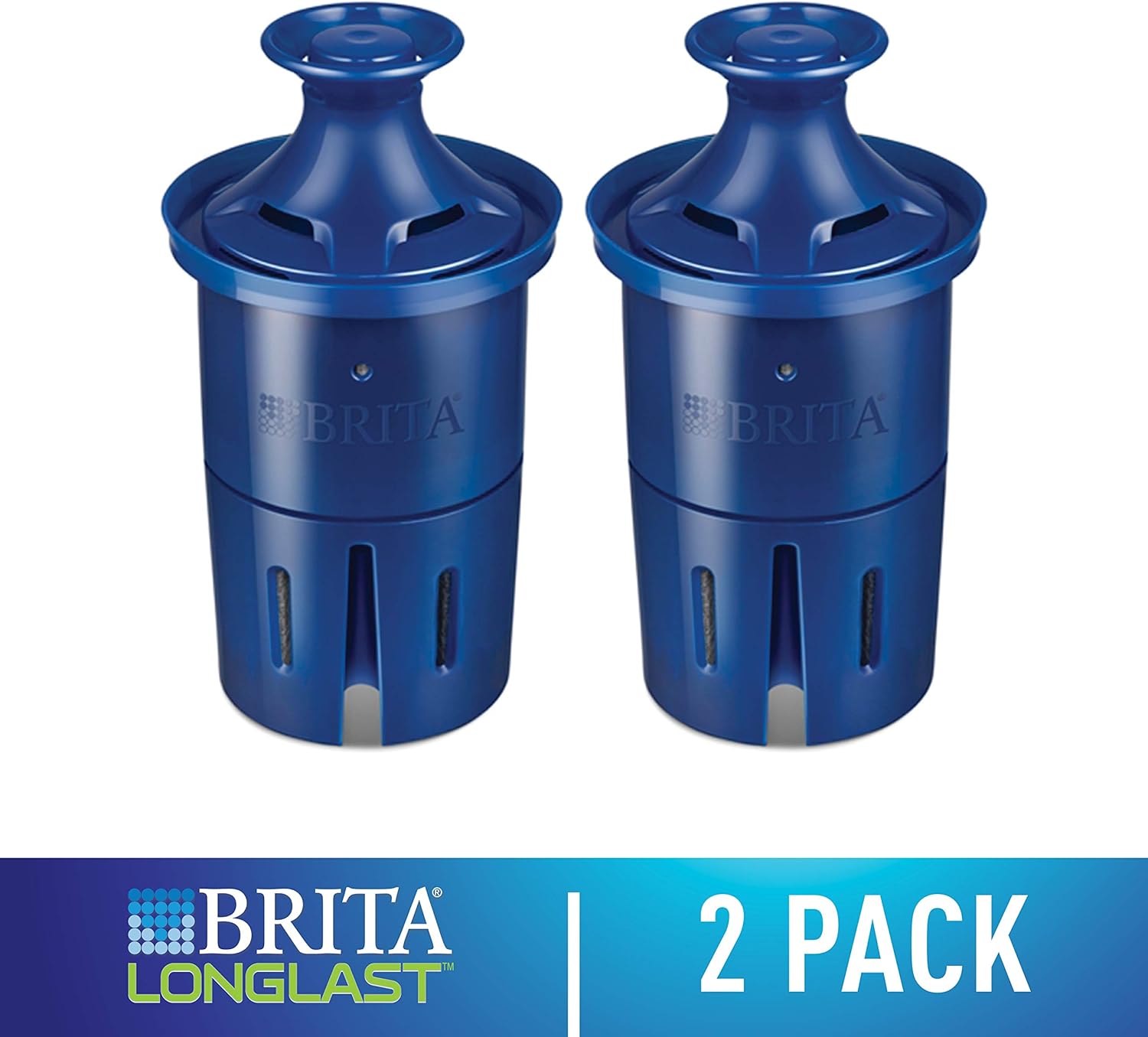 Brita Longlast Water Filter Pitcher Replacement Filters, 2 Count