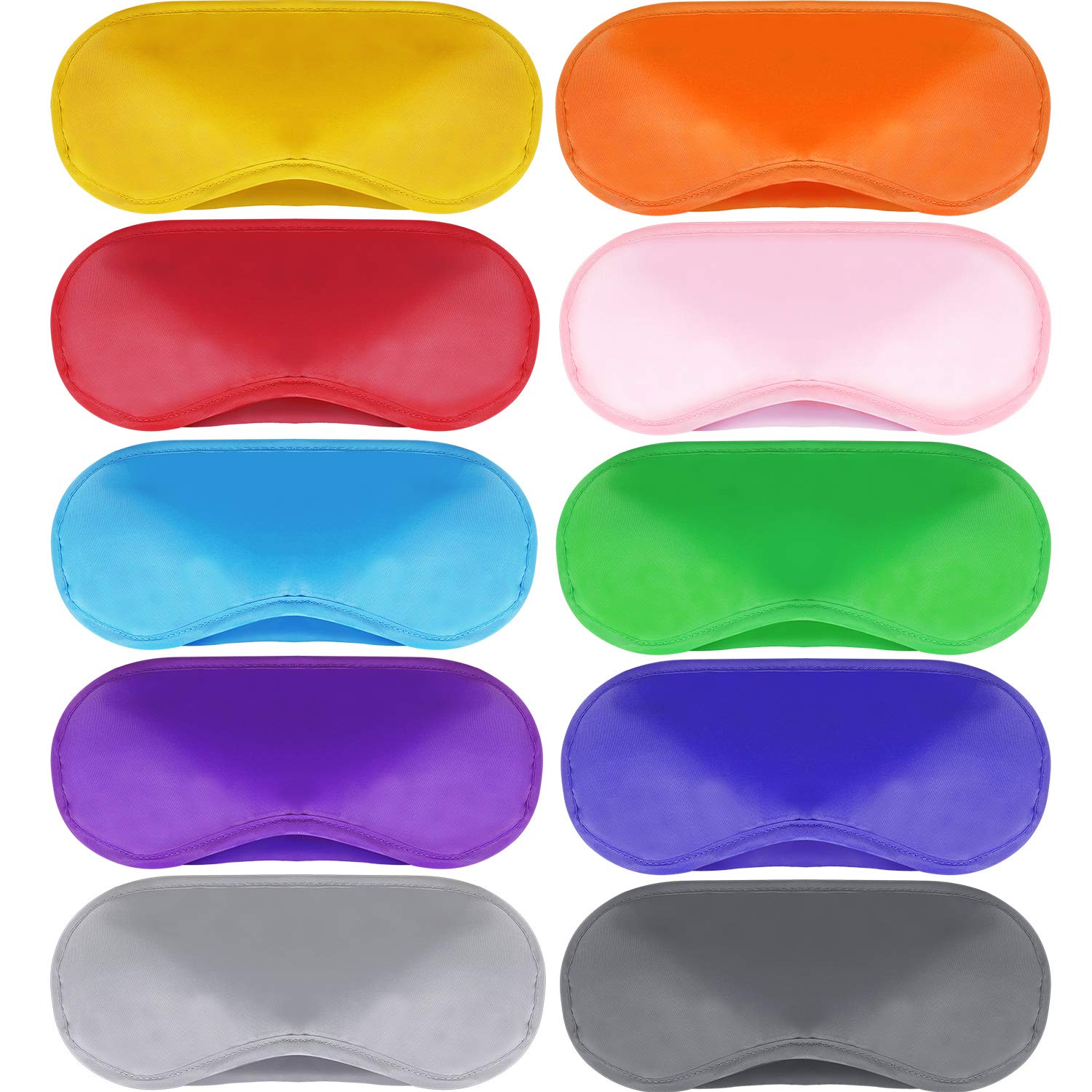 Mudder Blindfold Eye Mask Shade Cover for Sleeping with Nose Pad, 10 Pack : Beauty