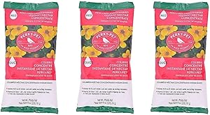 Perky-Pet 3 Pack of Red Powder Hummingbird Instant Nectar Concentrate, 8 Ounces each