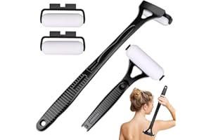 Plman Lotion Applicator for Back, Back Lotion Applicator for Women with 3PCS Replacement Foam Rollers, 18.31'' Back Sunscreen Applicator for Moisturizer, Cream, Ointment, Oil, Self Tanner