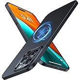 TORRAS Magnetic Slim Fit Designed for iPhone 15 Pro Case 2023, [Compatible with MagSafe] [Ultra Thin] Protective Matte Hard PC Cover Anti-Scratch Phone Case for iPhone 15 Pro, Black Titanium