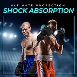 EVO Fitness Boxing Gloves Matte Black 12 OZ with Hand Wraps Unisex view 7