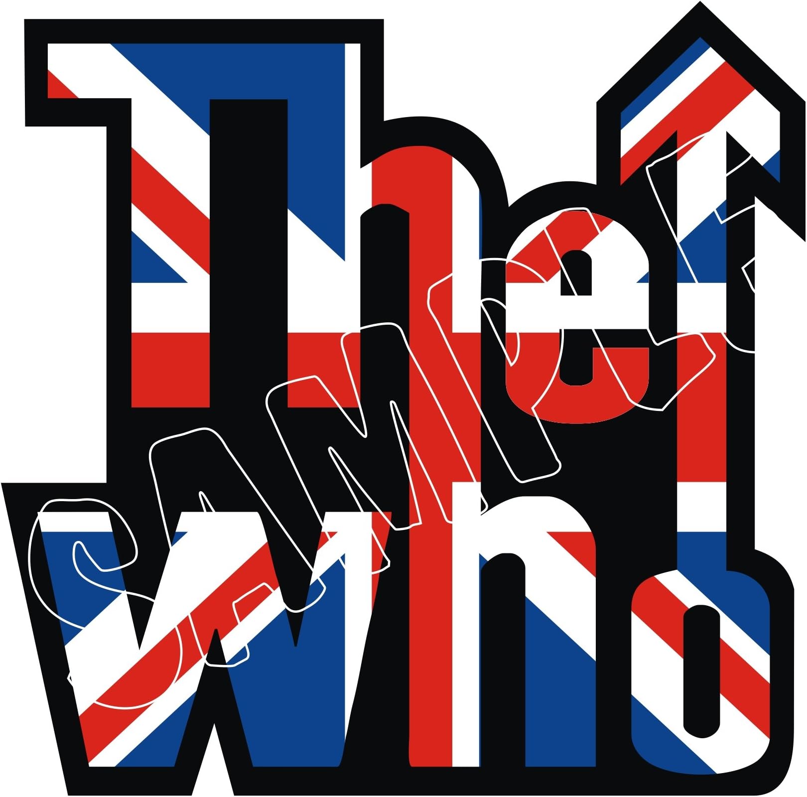 60MM SCOOTER MODS CLASSIC THE WHO LOGO HELMET STICKER DECAL, use on Motorbikes, Scooters, Helmets, Leg Shields.