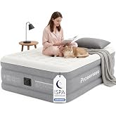 Prosenses Twin XL Air Mattress with Built-in Pump 18in, Fabric-Laminated | Anti-Leak Honeycomb Coil-Beam Support 500 LBS, Fabric-Laminated Side Wall, Extended 80" Long, 2-Min Inflation for Home Guests