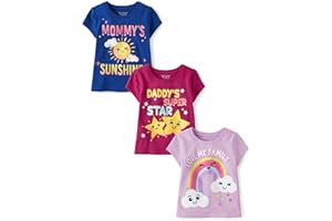 The Children's Place Baby-Girls and Toddler Unicorns,Butterflies,Trends Short Sleeve Graphic T-Shirts,3 Pack