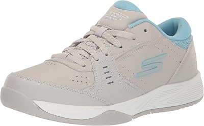Viper Court Smash - Tenis Deportivos de Pickleball para Interiores y Exteriores, Ajuste Relajado, Gris, Azul, 37 EU