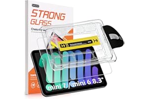Hianjoo Screen Protector Compatible with iPad Mini 7 (A17 Pro) 2024 / Mini 6 2021 8.3 inch, Tempered Glass with Install Tray 