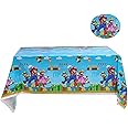 PFinding 1 Pack Game Themed Birthday Party Decorations – Disposable Plastic Tablecloth Disposable Table Cover | Party Supplies for Kids