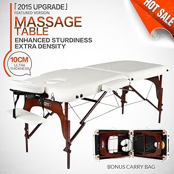 Skydancer Professional Portable Massage Table Cream White Spa