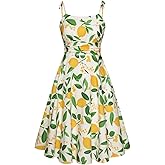 Belle Poque 2026 Summer Dress for Women Spaghetti Strap Flowy Midi Beach Sundress Vintage Wedding Guest Cocktail Dress