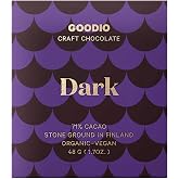 Goodio Dark Chocolate Bar 71% Cacao, 1.7 oz | Organic, Vegan, Gluten-free, Soy-Free, Crafted in Finland