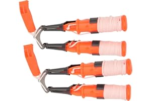 Sjlerst Ice Fishing Safety Picks, 2 Pack of 7.1 Inch Orange Tungsten Carbide Ice Picks for Fishing Lovers