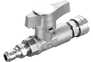 M MINGLE Ball Valve Pressure Washer, 3/8" Quick Connect Ball Valve for Power Washer Hose, 5000 PSI