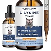 SANTKOL L-Lysine for Cats, Immune, Respiratory, Eye Function Support, 60ML | L-Lysine Cats for Sneezing, Runny Nose, Watery Eyes, with Natural Ingredients &amp; Vitamins, Roast Chicken Flavor