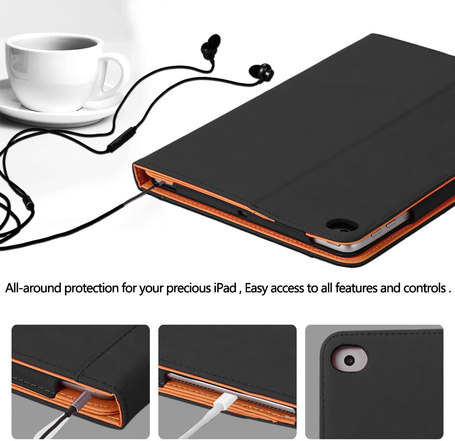 Danycase NP569 New iPad 2018/2017 9.7 inch Case 5th/6th Generation Auto Sleep/Wake Cover Stand Folio Cover Case for Apple iPad 9.7 inch - Image 5