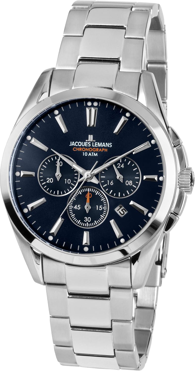 Jacques Lemans Men's Analogue Automatic Watch with Stainless Steel