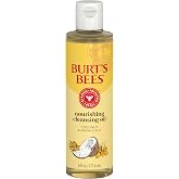Burt's Bees Nourishing Cleansing Oil With Coconut and Argan Oils, Cleansing Face Oil for Normal to Dry Skin, College Back to School Dorm Essentials, Natural Origin Skin Care, 6 fl. oz. Bottle