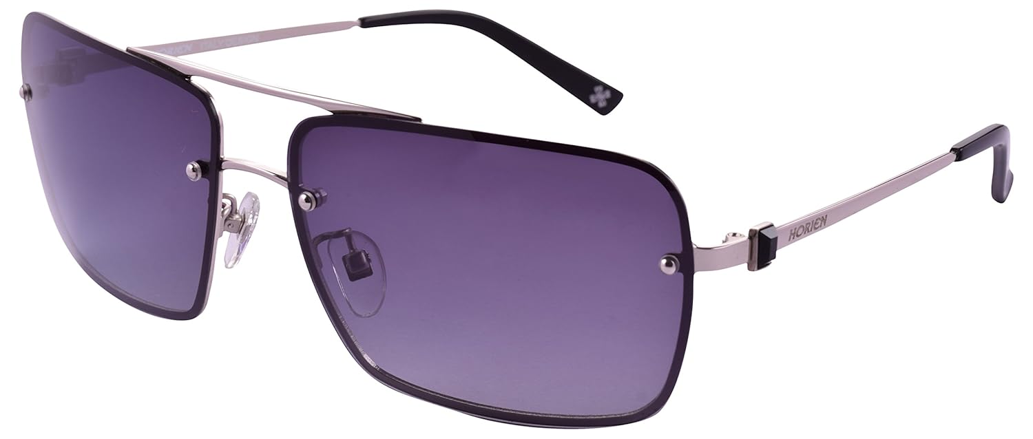 Buy Horien UV Protected Rectangular Unisex Sunglasses (124A51 mm