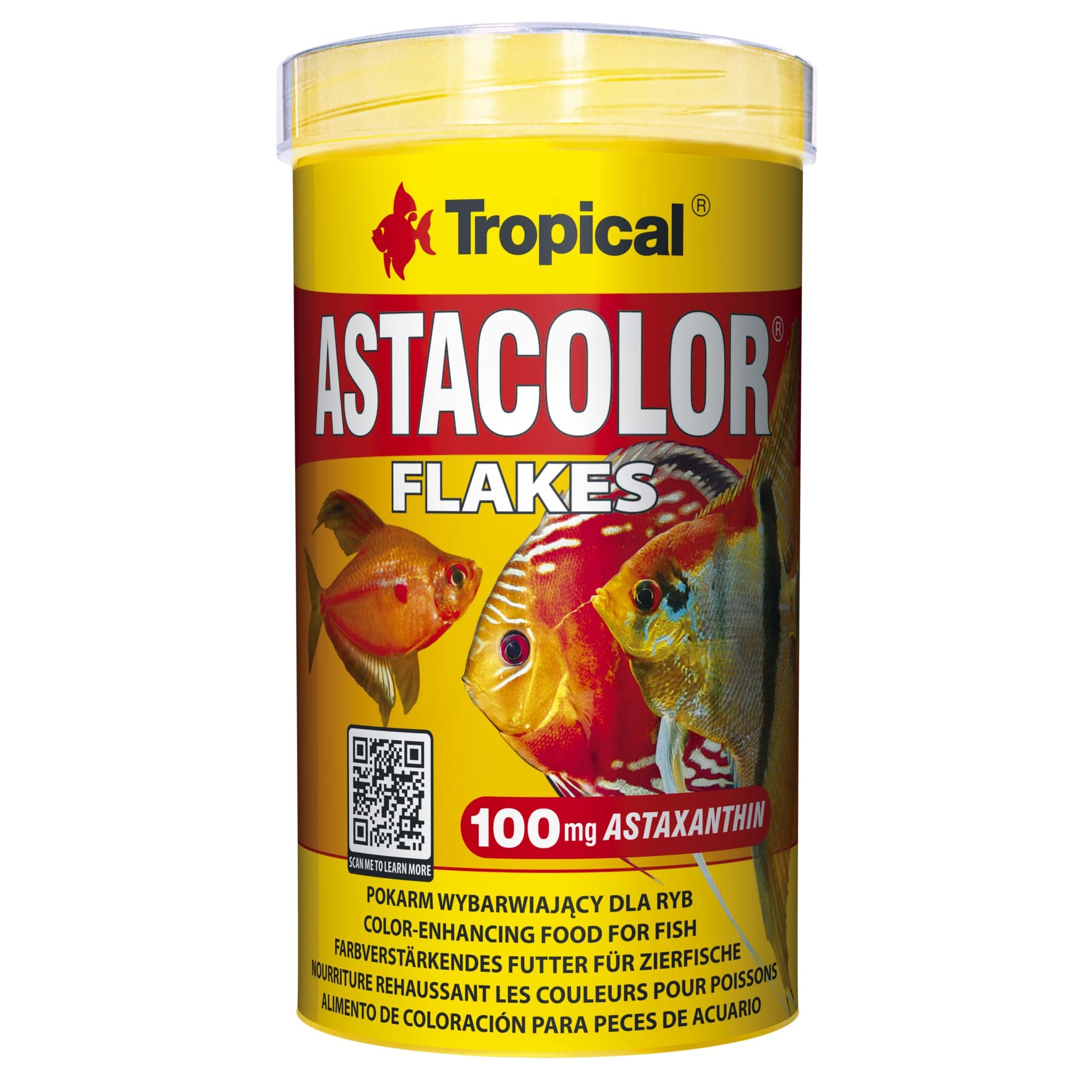 ASTACOLOR 500ml / 100g - color-enhancing flakes with astaxanthin and carotenoids for omnivorous & carnivorous fish