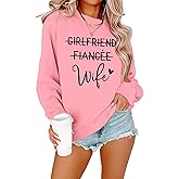 JINTING Wifey Sweatshirt for Women - Girlfriend Fiancee Wife Honeymoonin Bride to Be Engagement Gift Pullover