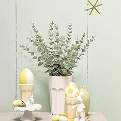 Tiyard 18pcs Eucalyptus Stems Artificial Eucalyptus