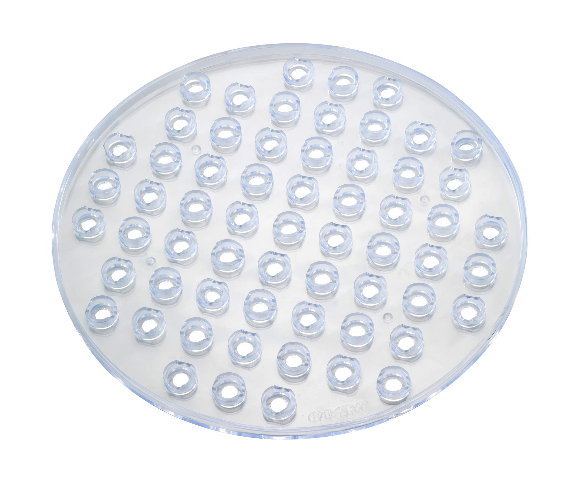 WENKO 2005575100 Sink mat Kristall Transparent - Extra Strong, Round, Plastic, 31 x 1 x 31 cm, Transparent