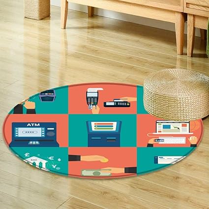 Amazon Com Area Silky Smooth Rugs Flat Concept Vector