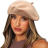 Sydbecs Wool Beret Hats for Women Ladies Girls, French Barret Hat Solid Color Style