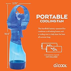 O2COOL Deluxe Handheld Battery Powered Water