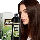 Busftlst Hair Dye Shampoo, Natural Hair Dye for Women Men, Color Shampoo for Dark Hair Colors in Minutes Long Lasting, for Gray Hair 500ML Instant Hair Color (Dark Brown)