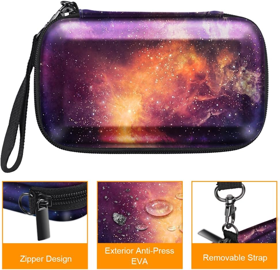 Fintie Carry Case for Nintendo 2DS XL/New 3DS XL LL, Protective Hard Shell Portable Travel Cover Pouch for New 3DS XL LL/New 2DS XL Console with Slots for Games & Inner Pocket (Galaxy): Video Games