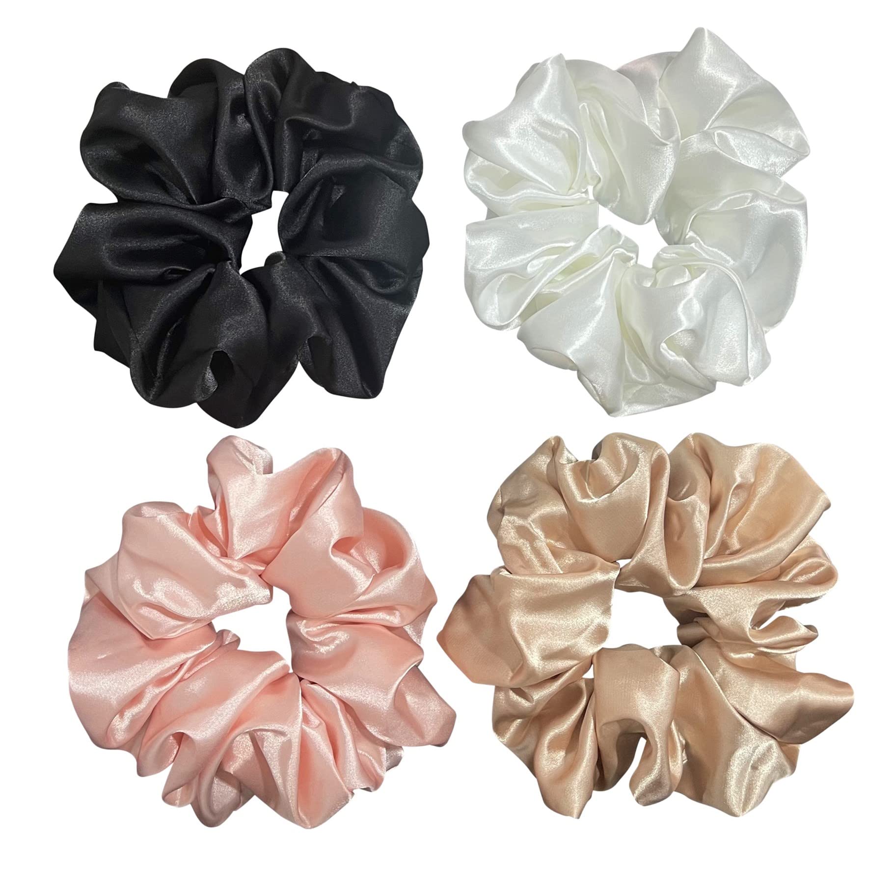 Women Girls Large satin Scrunchies XL Silk Jumbo Scrunchie for Thick long Hair Oversized Giant Scrunchy Hair Ties
