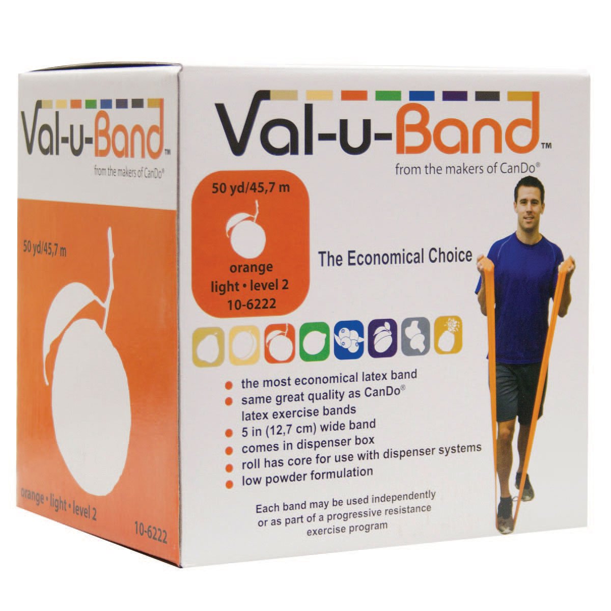 Resistance band / training band / gymnastics band - 45 m - orange (very light)