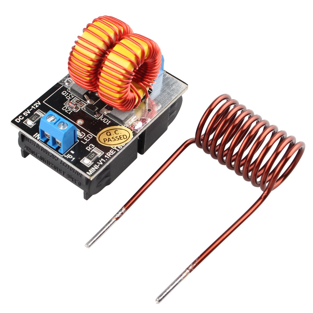 HALJIA 5~12V ZVS Low Voltage Induction Heating Power Supply Tesla Driver Board Module With Coil