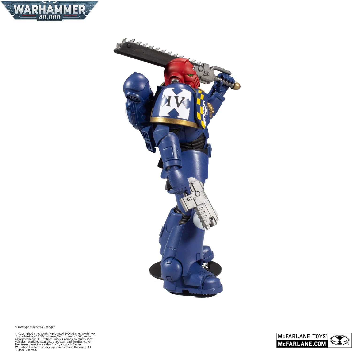 McFarlane Toys, Warhammer 40000 Ultramarines Primaris Assault Intercessor Action Figure with 22 Moving Parts - Image 5