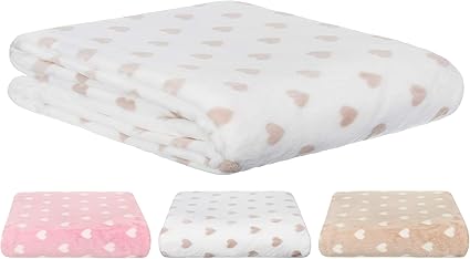 Brandsseller Couverture Douillette Et Chaude En Microfibre Pour Bebe Motif Cœurs 100 X 150 Cm Amazon Fr Bebes Puericulture
